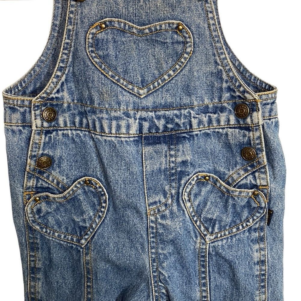 THE CHILDRENS PLACE Heart Pocket Denim Overalls - Picture 2 of 6